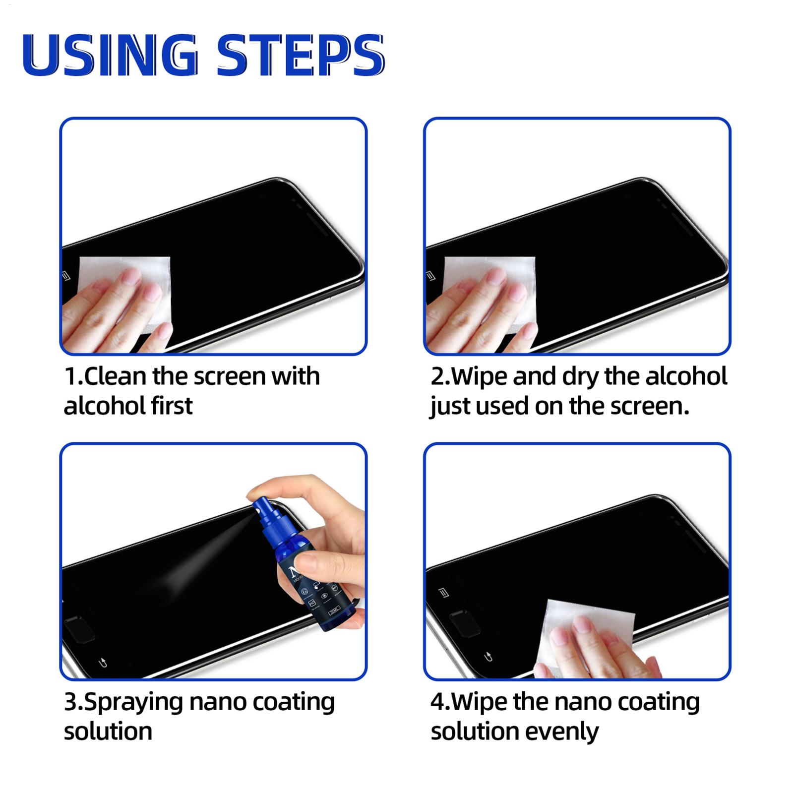 Screen Protector Spray Liquid  - огляд і ціна Oleophobic Coating Spray